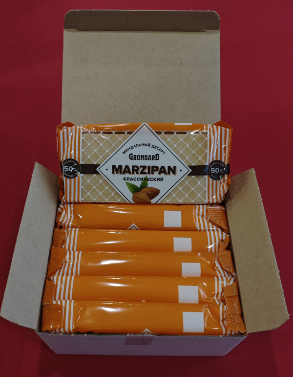 №1 TM Grondard      (11132) Марципан 50%, (блок 6 шт по 200г)        в Кинешме
