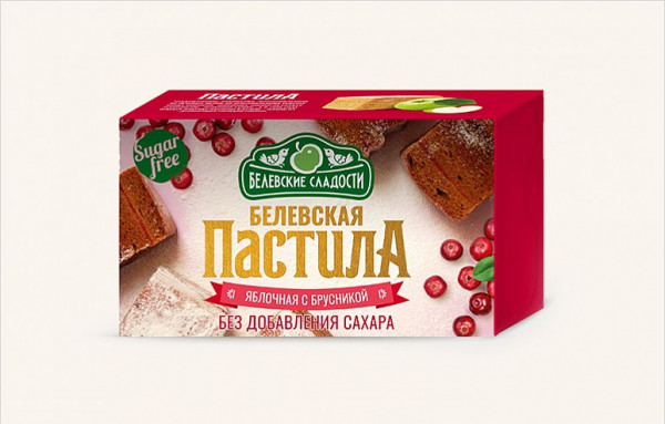 №2 Пастила  200г диетическая с КЛЮКВОЙ, НОВЫЙ ФОРМАТ (4*50г)    в Кинешме