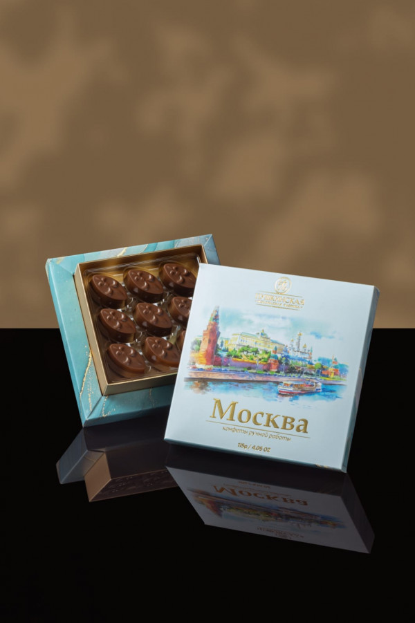 №1 Пушкинская фабрика Конфеты Миндаль (Москва), 115г(голубая коробка) в Кинешме