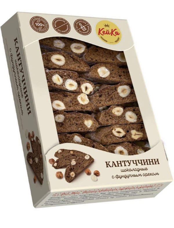 №3 Кей Ко Кантуччини шоколадные с фундучным орехом, 200г  в Кинешме